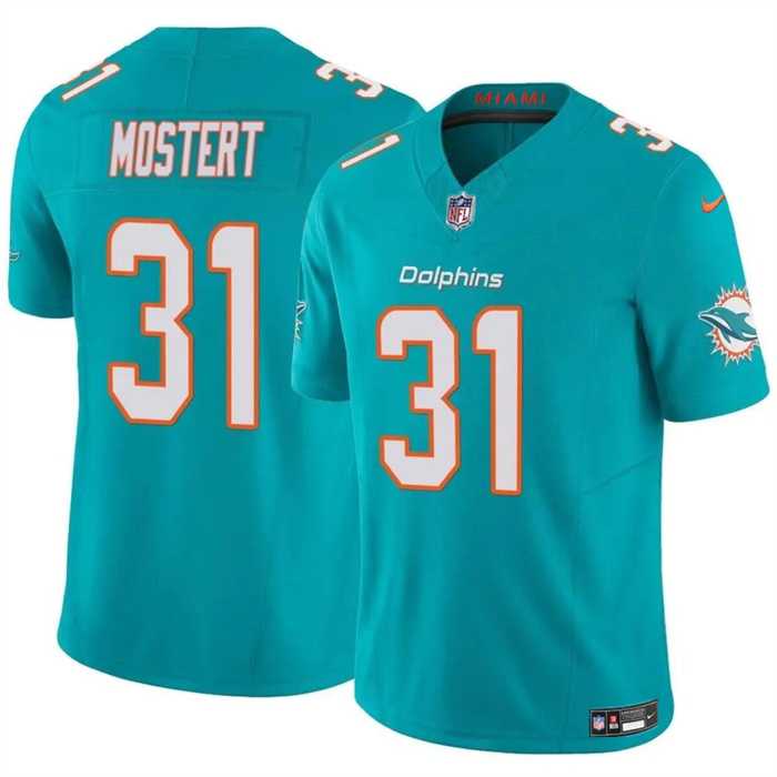 Men & Women & Youth Miami Dolphins #31 Raheem Mostert Aqua 2023 F.U.S.E Vapor Limited Stitched Jersey
